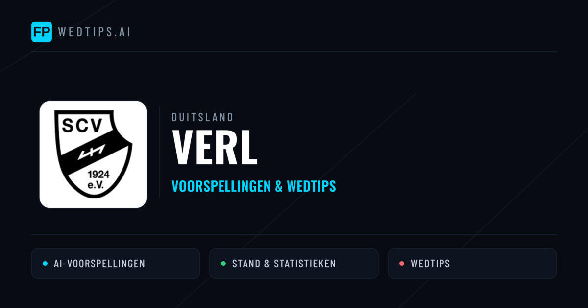 Verl voorspellingen & statistieken