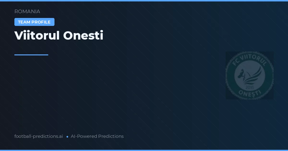 Viitorul Onești voorspellingen & statistieken