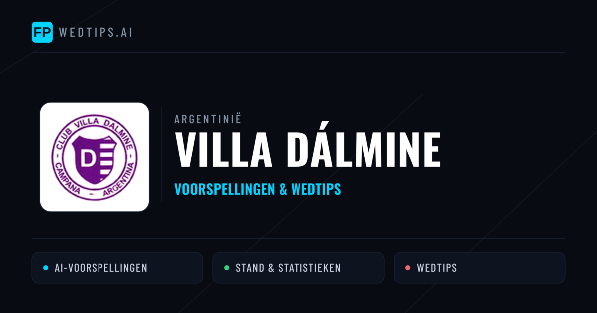Villa Dálmine voorspellingen & statistieken
