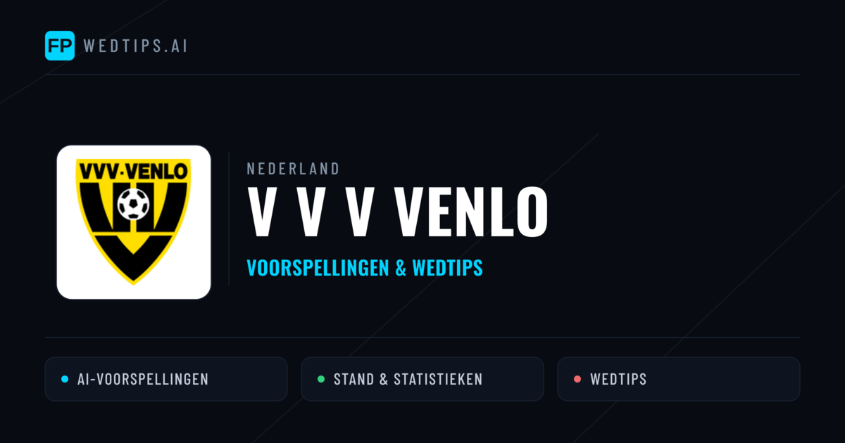 V V V Venlo voorspellingen & statistieken