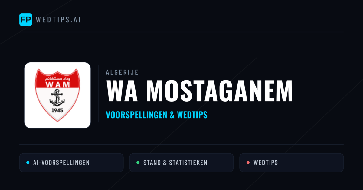 WA Mostaganem voorspellingen & statistieken