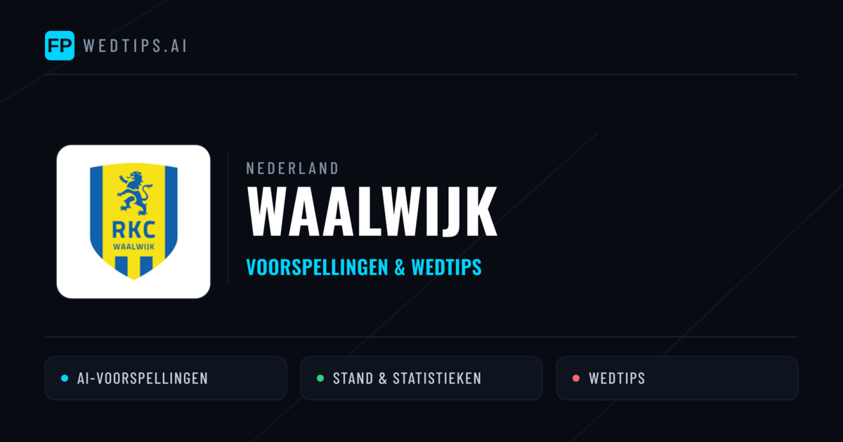Waalwijk voorspellingen & statistieken