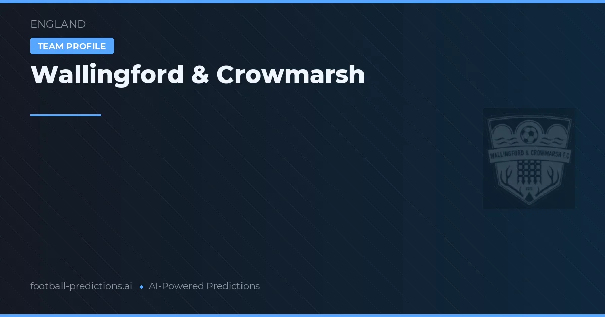 Wallingford & Crowmarsh voorspellingen & statistieken