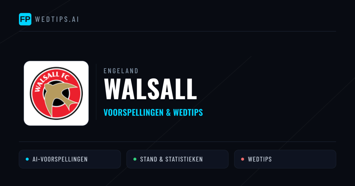 Walsall voorspellingen & statistieken