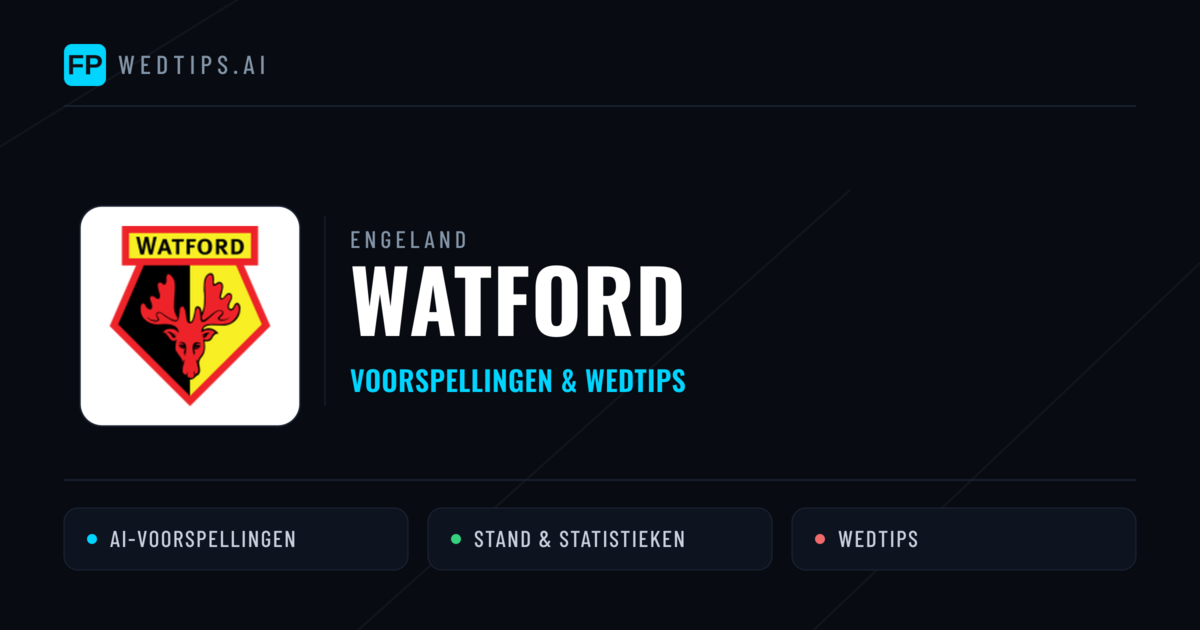 Watford voorspellingen & statistieken