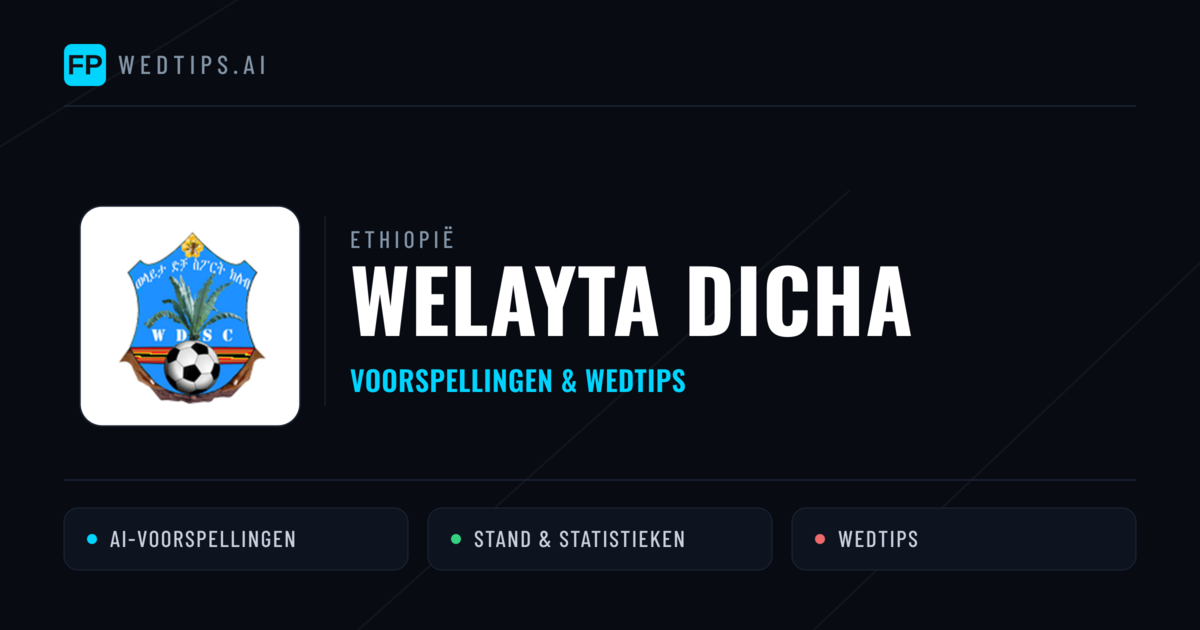 Welayta Dicha voorspellingen & statistieken