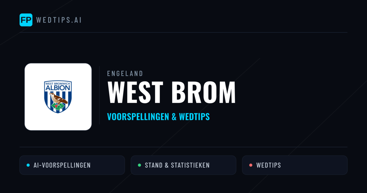 West Brom voorspellingen & statistieken