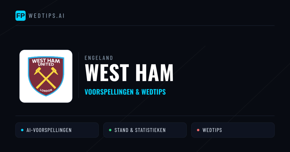 West Ham voorspellingen & statistieken