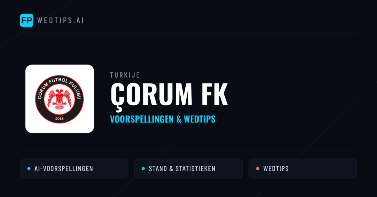 Çorum FK voorspellingen & statistieken