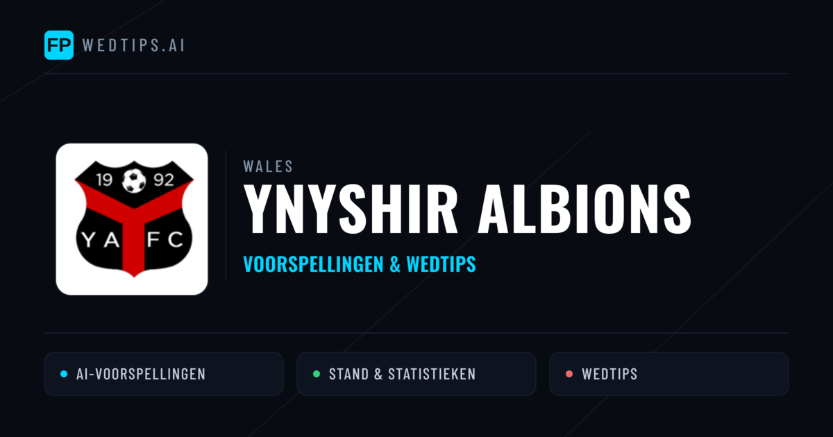 Ynyshir Albions voorspellingen & statistieken