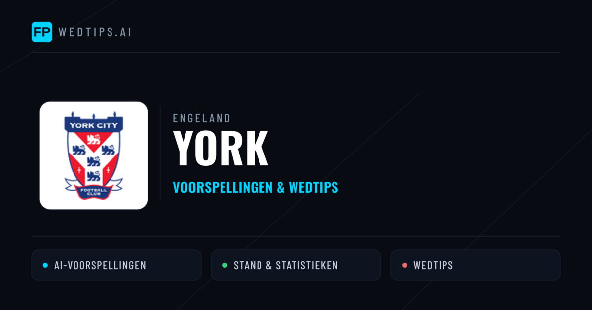 York voorspellingen & statistieken
