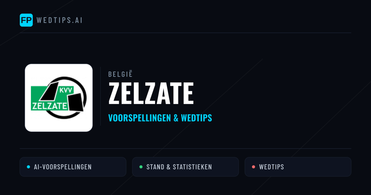 Zelzate voorspellingen & statistieken