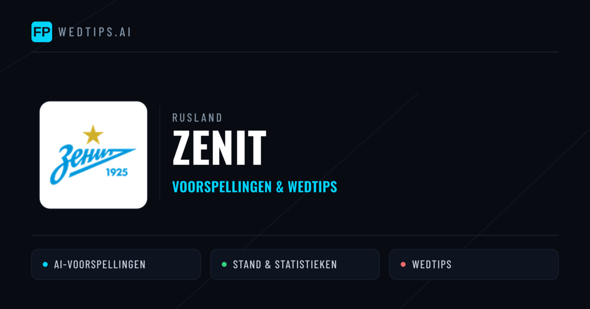 Zenit voorspellingen & statistieken